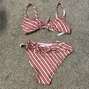 Victoria's Secret Multicolor Striped Bikini